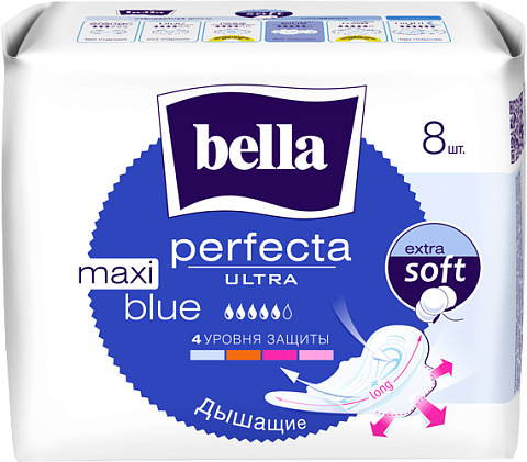 Прокладки женские bella Perfecta Ultra Maxi Blue, 8 шт.