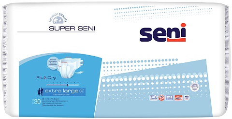 Подгузники для взрослых Super Seni Extra Large 30 шт. (130-170 см)