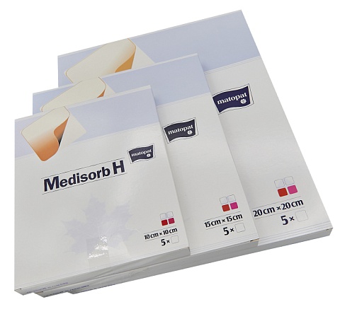Повязка стерильная гидроколлоидная  Medisorb H 10x10см, 5 шт.