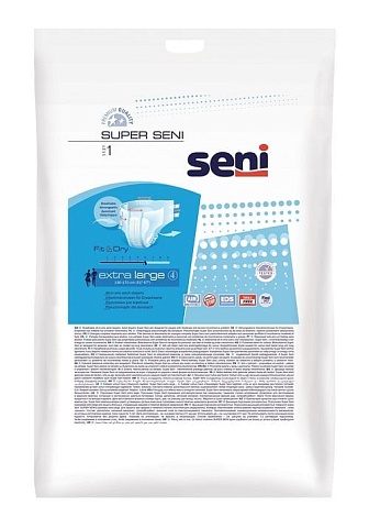 Подгузники для взрослых Super Seni Extra Large 1 шт. (130-170 см)