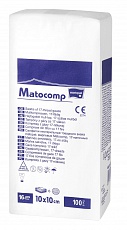 Салфетки Matocomp, марлевые нестерильные 10*10см., 16 сл, 17 нит, 100 шт.