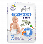 Подгузники-трусики детские "bella baby Happy"Midi, 14 шт./уп., вес 6-11 кг