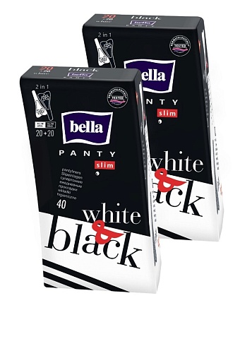 Прокладки ежедневные Panty Slim Black&White, уп.40х2