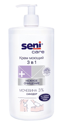 Крем для тела моющий Seni Care 3 в 1, 1000 мл.
