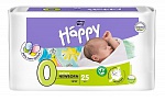 Подгузники детские Happy Before Newborn, вес до 2кг., 25 шт.