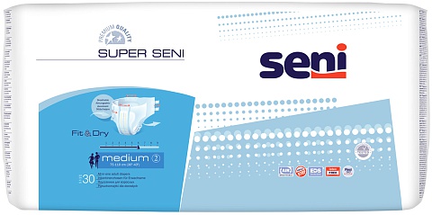 Подгузники для взрослых Super Seni Medium, 30шт. (75-110 см)