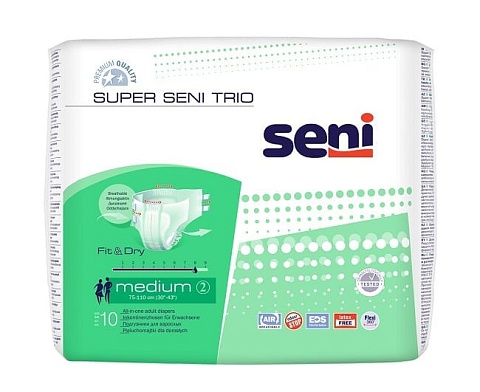 Подгузники для взрослых Super Seni Trio Medium 10 шт. (75-110 см)